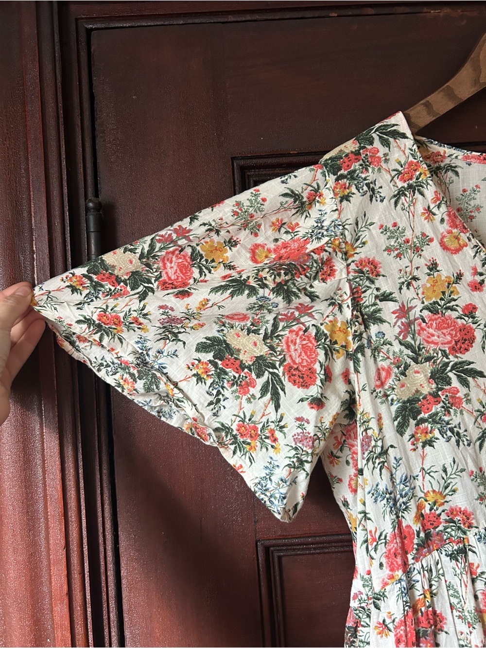 THE GREAT. The Wish Dress Floral V-Neck Flowy Midi Size Medium Boho Cottagecore - Picture 8 of 9